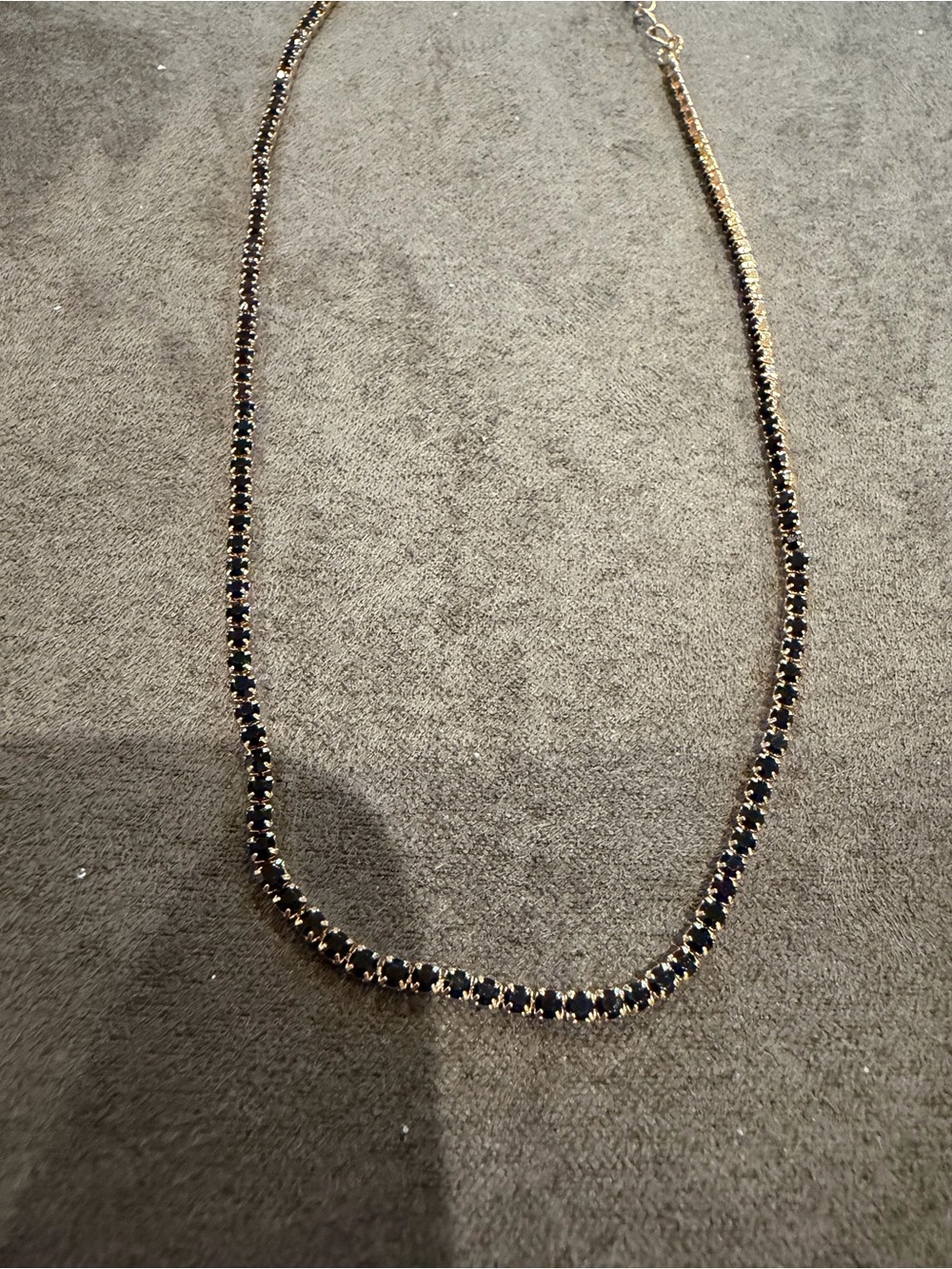 Black Stone Tennis Necklace - Classic Women’s Necklace